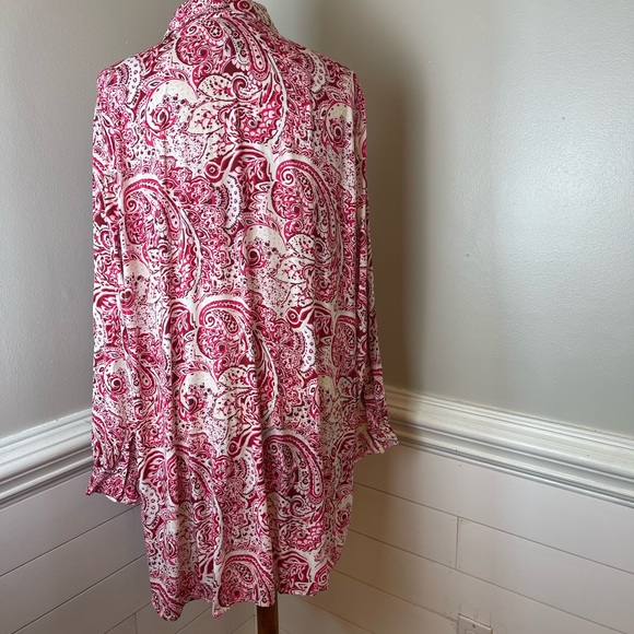 Bit & Bridle Paisley Print Shirt Dress 1X FREE SHIP - Picture 3 of 4